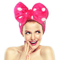 Hairizone Makeup Wrap Headband With Bowknot, Roseo | Facial Wash Shower, Adjustable Elastic, Bowknot Design, Holding Hair, For Women - color: Roseo