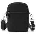 RFID Crossbody Bags For Women Travel, Small Cell Phone Purse - color: Black/Nylon