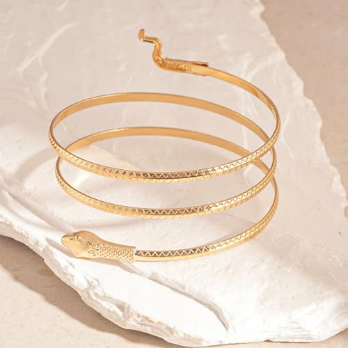 Frodete Arm Cuff Bracelet for Women Gold Upper Arm Jewelry Bangle Cuff Bracelets Starfish Shell Beach Jewelry Trendy Stuff Gifts - color: D6:arm cuff