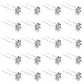 QIUTIMIY 20 Pack (White) Crystal Flower Hair Pins Rhinestone Hair Clips for Bridal Wedding Women Hair Jewelry Accessories, with Clear Container - color: Crystal Flower-White
