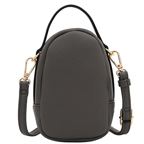 FashionPuzzle Two Compartment Mini Crossbody Bag | Two Compartment - color: Dark Grey