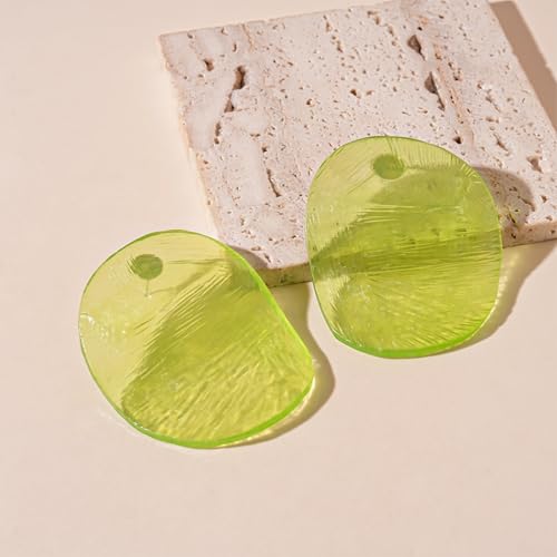 Simple Red Cute Acrylic Round Disc Stud Earrings for Women Trendy, Vintage Transparent Green Resin Geometric Earring Charm Party Vacation Jewelry Gift