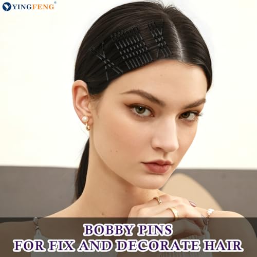 330 Pcs 2.2 Inch Black Bobby Pins, Set of Hairpins with Box, Premium Hair Pins for Kids, Girls and Women, Great for All Hair Types - color: Black(2.2Inch)