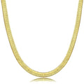 NECOCY 14K Gold Plated Necklaces for Women, Dainty Gold Herringbone Choker Necklace Thin Layered Snake Chain Jewelry for Gifts - color: 3MM 14"-GD Herringbone Necklace