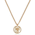 Fettero Animal Necklaces for Women 14K Gold Plated Charm Snake Necklace Elephant Bird Cat Butterfly Pendant Cute Dainty Necklace Jewelry - style: Scorpion