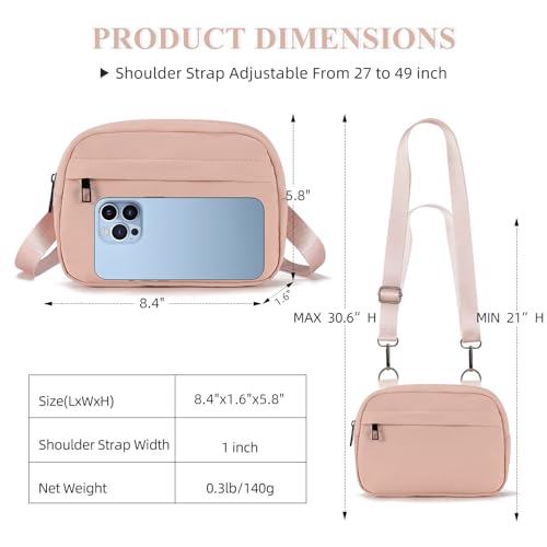 MAXTOP Small Crossbody Bags for Women Belt Bag Fanny Pack with Adjustable Strap - color: Cute Pink, style: Small Crossbody Bag