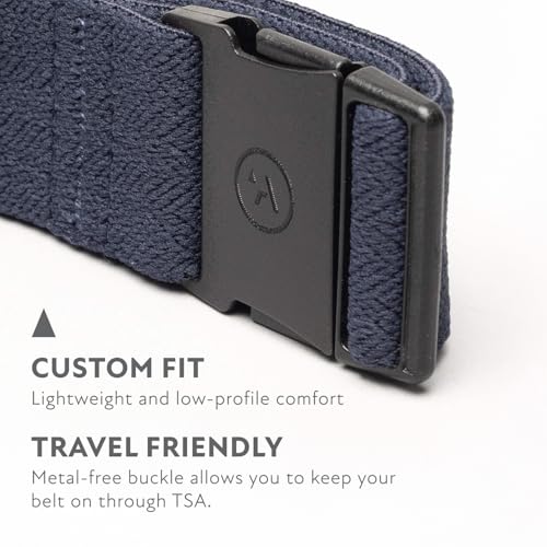Arcade The Original Slim Unisex Adventure Belt, Narrow Width Elastic Stretch Webbing, Micro Adjust Buckle - color: Ranger Slim - Navy - Recycled