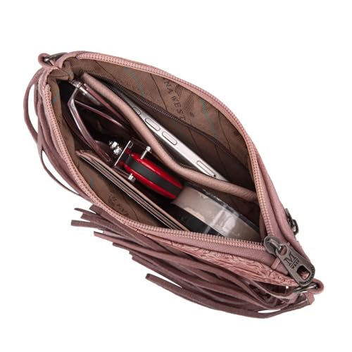 Montana West Western Purse for Women Crossbody Bag Wristlet Clutch Purse - color: A3 Light Pink