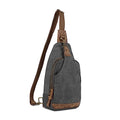 Glacier Canvas Concealed Carry Sling Bag Crossbody Backpack Purse for Men Women | Concealed Carry - color: Grey