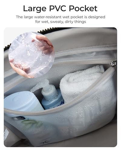 BAGSMART Gym Bag for Women, Duffle Bag for Travel with Wet Pocket, Lightweight Carry on Weekender Duffel, Water Resistant - color: Classic, size: Medium