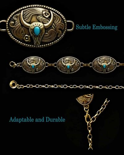 Women’s Bohemian Waist Chain, Vintage Adjustable Belly Chain for Dress Jeans Country Concert Outfit - color: Gold, size: Fit Waist up to 34''