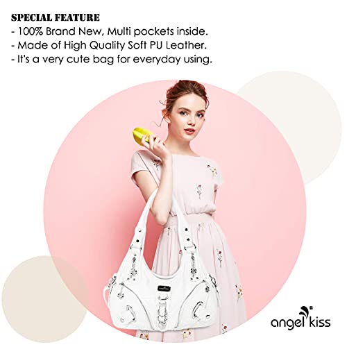 Angelkiss Hobo Purses and handbags for Women Satchel Handbag Women Purses Large Daily Shoulder Bags | Purses - color: White
