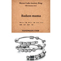 Morse Code Rings for Women, Stainless Steel Spinner Ring Fidget Rings for Anxiety Ring Morse Code Rings Inspirational Gifts Jewelry Women Birthday Graduation Gifts for Best Friends - style: 14 B*dass mama