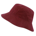 The Hat Depot Bucket Sun Hat 100% Cotton Long Brim and Deeper & Round Top Tennis Packable Summer Fashion Outdoor Hat - color: Burgundy, size: Large-X-Large