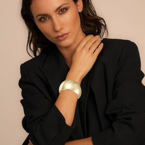 YMBYCM Gold Chunky Bangle Bracelets for Women Trendy Wide Chunky Cuff Bracelets Wrap Bracelet - style: C-G2