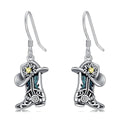Western Earrings for Women 925 Sterling Silver Turquoise Western Country Dangle Drop Earrings Country Jewelry Gifts for Cowgirl Cowboy - style: Cowboy Boot-C
