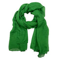 woogwin Women's Cotton Scarves Lady Light Soft Fashion Solid Scarf Wrap Shawl - color: Green2