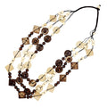 3- Layered Statement Necklace Womens Bohemia Choker Necklaces - color: Black White