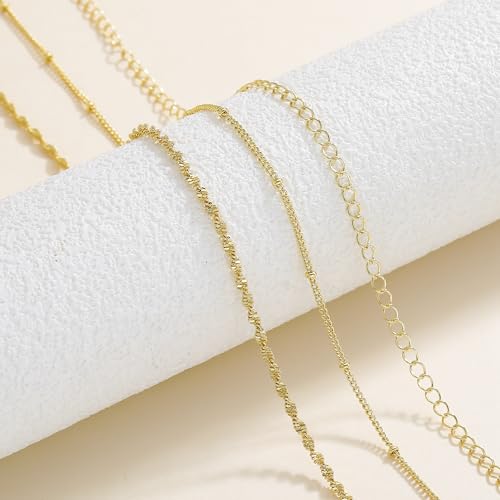 Waist Chain Belt for Women - 14K Gold Plated/Silver Layered Belly Chains for Women Sexy Bikini Beads Gold Jewelry Accessories Body Chain Gifts - color: Waist Chain-Wave Beads-Gold
