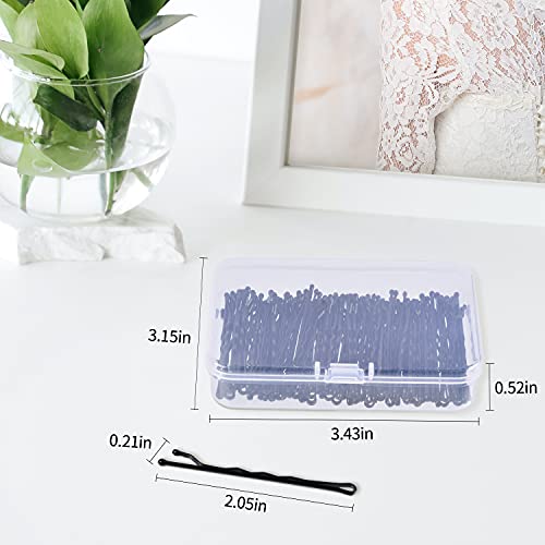 MORGLES 120Pcs Bobby Pins Black, 2Inches Bobby Hair Pins Bulk with Box for Women Girls - color: Black（2inch)