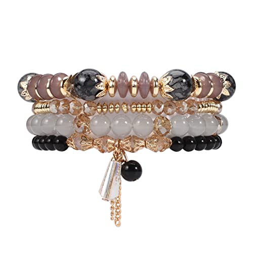 Bohemia Bracelets for Women Vintage Stackable Beads Bracelets Charm Stretch Beach Jewelry - color: Color 4