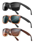 KALIYADI Womens-Sunglasses Polarized-Sunglasses for Women: Retro Trendy Sun Glasses With UV400 Protection for Driving Travel - color: Black+tortoise+gradual Tea