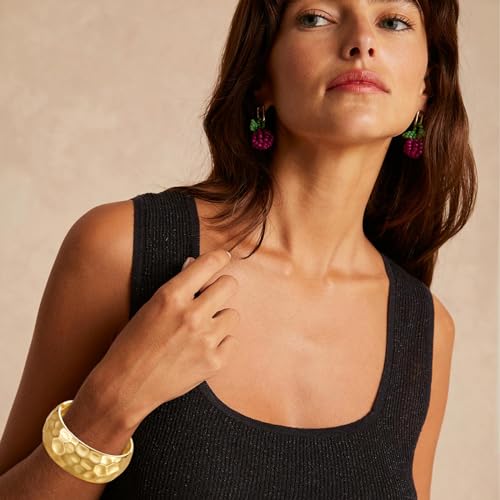 YMBYCM Gold Chunky Bangle Bracelets for Women Trendy Wide Chunky Cuff Bracelets Wrap Bracelet - style: L-G