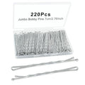 YINGFENG 220PCS 2.76 Inch Silver Bobby Pins for Women, Large Bobby Pins with Box, Reusable Non Slip Hair Pins, Great for Thick Hair - color: Silver（2.76inch）