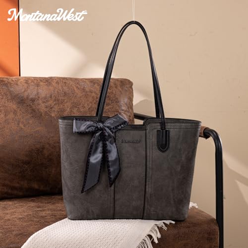 Montana West Tote Bags for Women Top Handle Satchel Purses - color: Dusty Grey