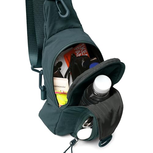 ODODOS Sling Bag with Adjustable Straps Crossbody Chest Bag Lightweight Backpack for Casual Traveling Hiking - color: Sea Moss