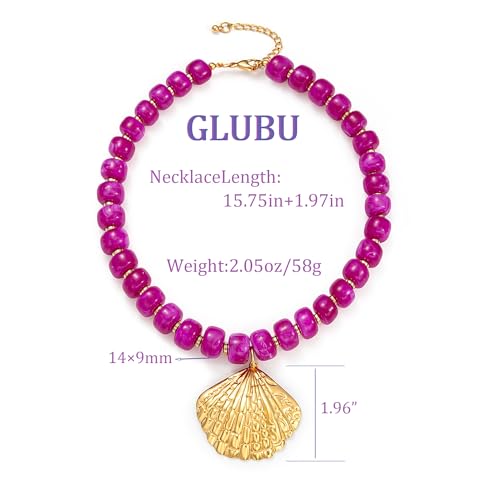 Chunky Beaded Starfish Shell Necklace for Women Colorful Boho Summer Chain Choker Beach Necklace with Acrylic Beads Trendy Chunky Jewelry Gifts - color: XL005C1