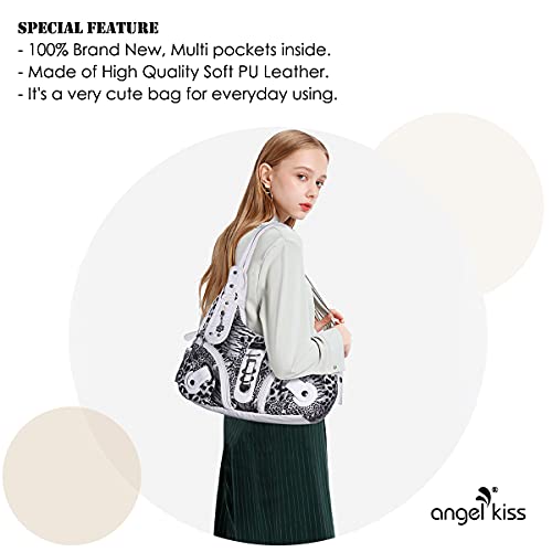 Angelkiss Hobo Purses and handbags for Women Satchel Handbag Women Purses Large Daily Shoulder Bags | Purses - color: White-leopard