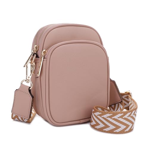 Mali+Lili, Josie Triple Zip Crossbody Bag - color: Nude