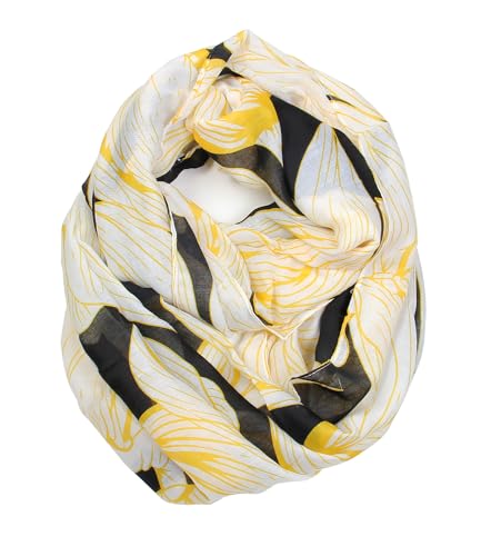 Scarfand's Romantic Rose Prints & Floral Patterns Lightweight Infinity Fashion Scarves Wraps - color: Petals Black