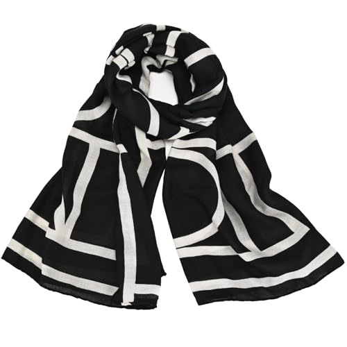 WZX Boho Scarf for Women, 70"x35" Large Lightweight Shawl Wrap for Travel, Sun Protection, Office & All-Season Wear - color: 003