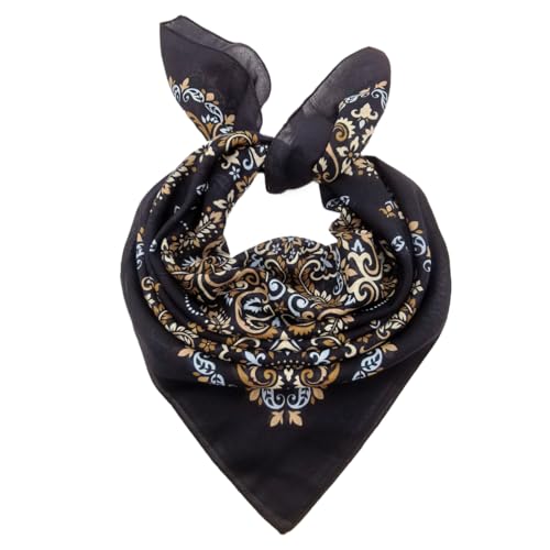 Large Cotton Bandana Lightweight Head Hair Scarf Headbands Wraps Cover Handkerchiefs for Women Men 25 x 25 inch - color: Rt09