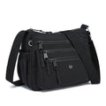 AOCINA Crossbody Bags for Women Multi Pocket Nylon Lightweight Ladies Purses Messenger Shoulder Handbags Satchel Travel Bag - color: Black, size: Small