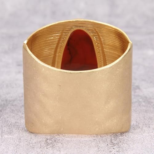 Gold Cuff Bracelet for Women Silver Beaded Bracelets Open Bangle Stackable Stretch Bead Bracelet Boho Jewelry Gifts for Wife Couple - style: Large Gold Bracelets
