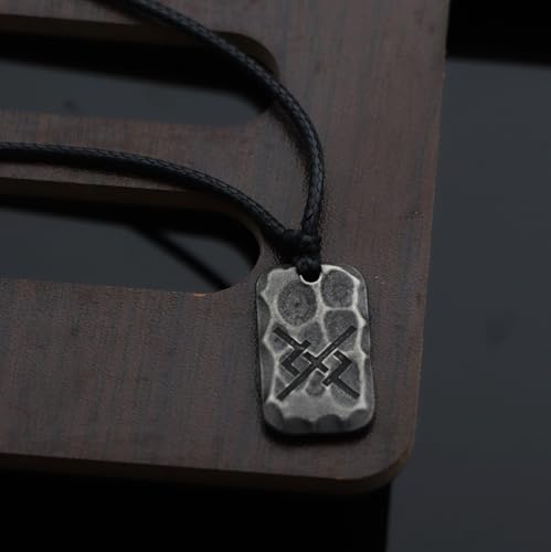 Ankiyabe Stainless Steel Norse Viking Rune Pendant with Adjustable Braided Rope Good Luck/Love/Strenght/Health Viking Symbol Necklace for Men Women - color: ETERNAL LOVE