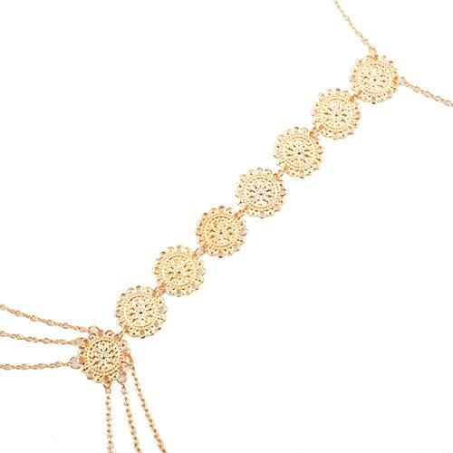 DoubleNine Body Chain Belly Waist Charm Boho Coin Bikini Beach Pendant Necklace Women Sexy Jewelry (gold) - color: gold