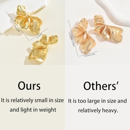 Chunky Earrings Big Statement Earrings for Women Trendy Large Floral Ginkgo Leaf Flower Earring Irregular Long Drop Dangle Earrings Chunky Jewelry - style: 1 - G