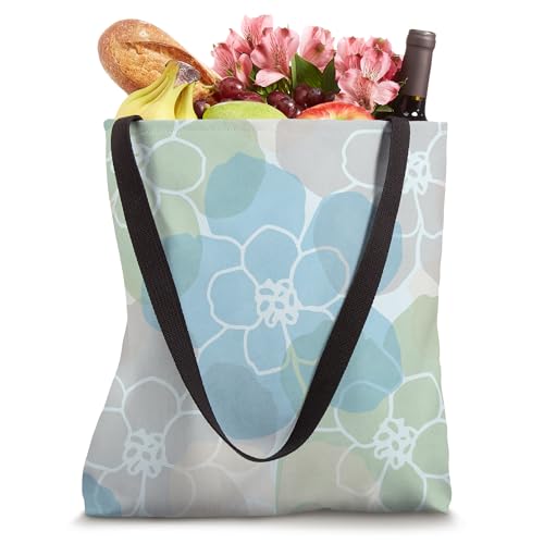 Beachy Boho Coastal Modern Floral Pattern Tote Bag