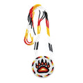 Handmade Native American Style Tribal ethnic Seed Bead Beaded Layered Medallion Necklace #1 - color: Bear Paw White