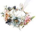 Vivivalue Fairy Floral Crown Woodland Elf Flower Headband Elven Wreath for Women Halloween Wedding Cosplay Photo Props - color: M
