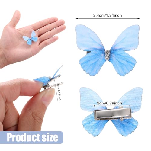 20Pcs Butterfly Hair Clips, Small Hair Clips for Teens Women Y2K Glitter Hold Hair Jaw Clips Cute Hair Clips Headwear Gifts (Dreamy Style) - color: Dreamy Style