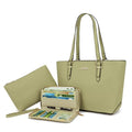 Purses And Wallets Set For Women Work Tote Satchel Handbags Shoulder Bag Top Handle Totes Purse With Matching Wallet - color: A59-3pcs/Set Pinegreen