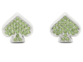 kate spade new york Everyday Spade Studs - color: Green/Silver Pave