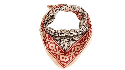 Indian Hand printed Organic 100% Cotton Bandana Scarf, Paisley Design Scarf, Light weight head Scarf Bandana