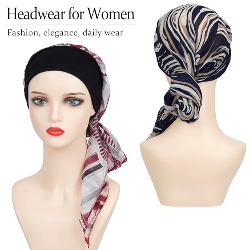 Headwear Turbans for Women - Lightweight Head Scarf for Women's Hair Chiffon Elegant Headwraps Hats - color: Z03