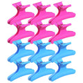 Ondder Blue Hot Pink Butterfly Hair Claw Clips for Styling, Sectioning, Makeup, Pro Hair Clamp Clips for Women, Girls - color: Blue & Hot Pink